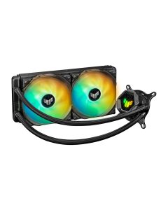 ASUS TUF Gaming LC 240 ARGB All-in-one Liquid CPU Cooler (Aura Sync, Dual TUF 120mm ARGB Radiator Fans with Fan Blade Groove Design)